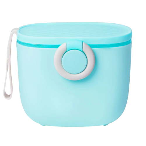 Baby Formula Dispenser, Baby Formula Dispenser On The Go,Formula Container To Go,Portable Formula Dispenser Container with Scoop and Carry Handle for Travel for Baby Infant(Blue,4.72"Dx1"Wx3.93"H)