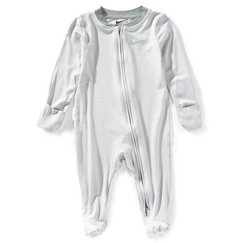 Nike Baby Girls Newborn-9 Months Long-Sleeve Striped Footie Coverall