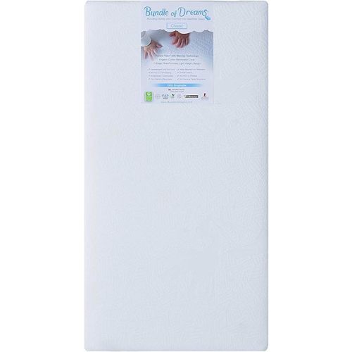 Bundle of Dreams Classic 2-Stage Crib & Toddler Bed Mattress, 100% Breathable, Organic Cotton Cover, Edge Support, Hypoallergenic, Eco-Friendly