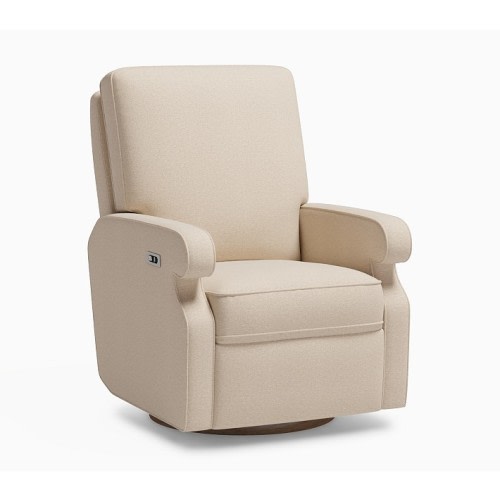Chris Loves Julia Power Recliner Performance Plush Chenille Oatmeal