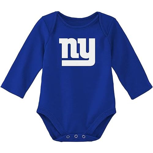 Outerstuff NFL Newborn & Infants 0-24 Months Official Primary Logo Long Sleeve Creeper Bodysuit Romper