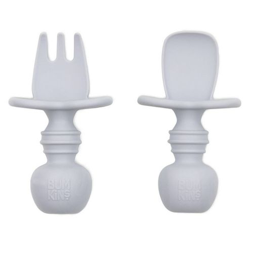 Bumkins Silicone Chewtensils - Gray