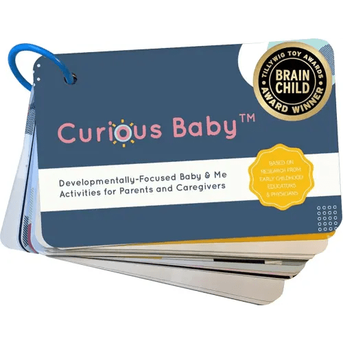 Curious Baby™ Award Winning 40+ Activities for Baby & Me (0-12 Months) | Developmentally-Focused and Stimulating Creative Playtime Ideas for Baby & Me | Includes Black/White High-Contrast Cards