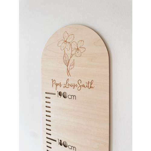 Personalised Growth Chart - Birth Flower