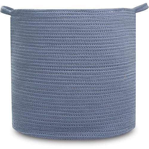 Natemia Large Woven Storage Basket (15" x 15" x 14") - Perfect Baby Registry Gift, Ideal for Blanket, Baby Toys and More