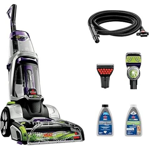 BISSELL ProHeat 2X Revolution Pet Pro Plus, 3588F, Upright Deep Cleaner, 30-minute Dry Time, Dual Dirt Lifter Powerbrush, Hose & Tool Attachment, Pet Upholstery and Tough Stain Tool Included