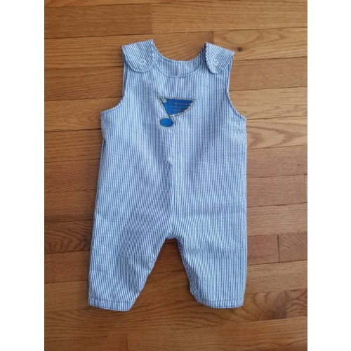 St. Louis Blues vintage look romper shorts/pants, Blues hockey jon jon/shortall