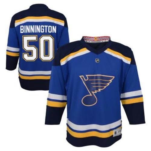 ST. LOUIS BLUES OUTERSTUFF INFANT ALTERNATE REPLICA BINNINGTON #50 JERSEY - ROYAL