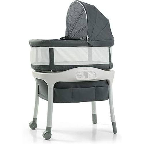 Graco Sense2Snooze Bassinet with Cry Detection Technology | Baby Bassinet Detects and Responds to Babys Cries to Help Soothe Back to Sleep, Ellison, 19 D x 26 W x 41 H Inch (Pack of 1)