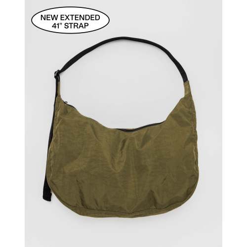 Large Nylon Crescent Bag in Seaweed