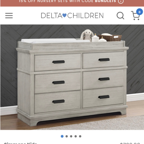 Asher 6 Drawer Dresser with Changing Top - Delta Children