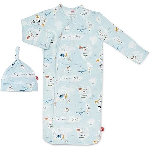 Magnetic Me Modal Newborn Sleeper Gown & Hat Set | Silky Soft Modal Fabric Sleep Sack