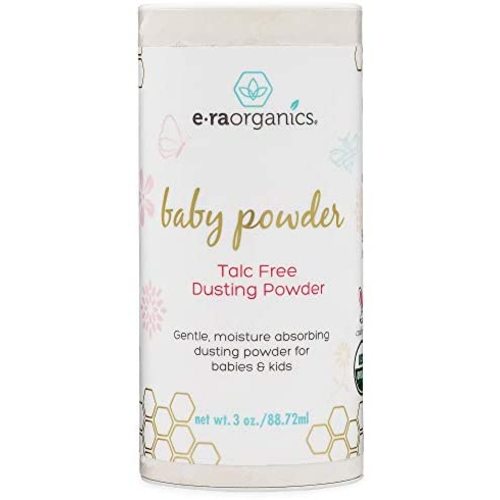 Era Organics Talc Free Baby Powder - USDA Organic Dusting Powder for Excess Moisture & Chafing That’s Actually Good for Your Skin- Non Toxic, Non-GMO, Cruelty Free Baby Skin Care