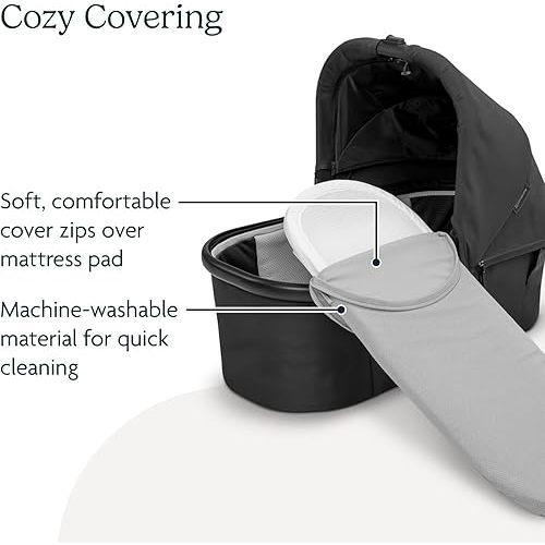 UPPAbaby Bassinet V3 Mattress Cover/Extra Cover for Bassinets 2018-Later/Ultra Soft and Comfortable/Machine Washable/Light Grey