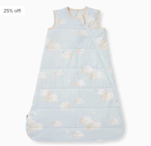 Good Night Sky Organic Warmer Beekeeper™ Wearable Baby Blanket - Ice Flow