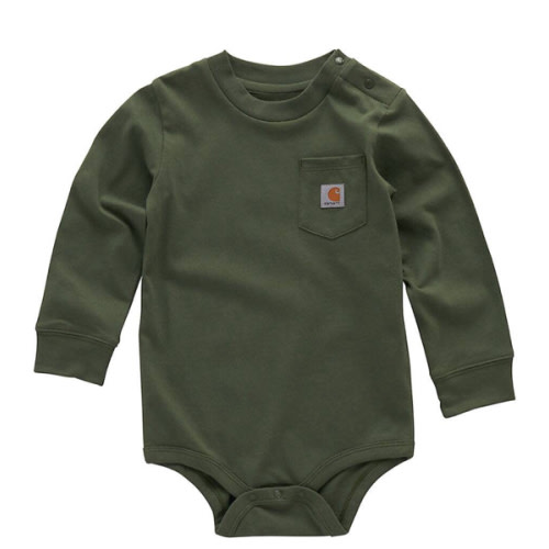 Boys' Long Sleeve Pocket Bodysuit (Baby)