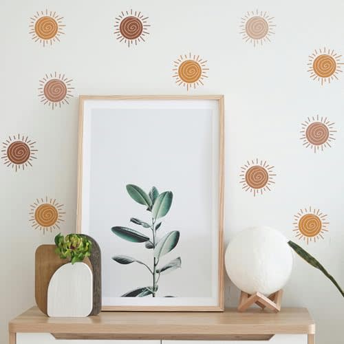 QUCHENG Boho Wall Stickers Girls Bedroom Removable Wall Decals Nursery Kids Room Decor Vinyl Murals DIY Cute Decorations 6 Sheets