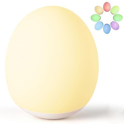 Night Light for Kids,Egg Night Light Light with 7 Colors Changing Mode & 30-Min Timer Portable Nursery Night Lamp forBaby Nursery & Kids Bedroom,DIY Hand-Painted Custom Lamp