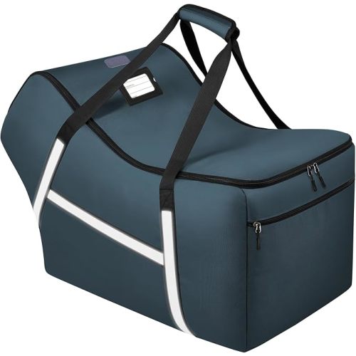 Infant Car Seat Travel Bag for Airplane Compatible with All Nuna Pipa Car Seat and Base,Chicco KeyFit 30 and Base, Padded Car Seat Bags for Air Travel,Car Seat Gate Check Bag with Side Pocket, Blue