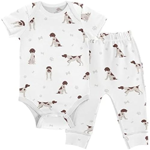 vvfelixl Baby Bodysuits Pants Sets Gnome Mushroom Short Sleeve Baby Clothes for Boys Girls 3M