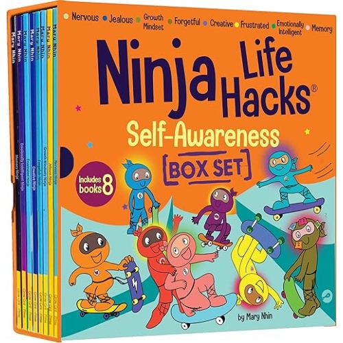 Ninja Life Hacks Self Awareness 8 Book Box Set (Books 41-48: Frustrated Ninja, Nervous Ninja, Jealous Ninja, Growth Mindset Ninja, Forgetful Ninja, ... Emotionally Intelligent Ninja, Memory Ninja) Paperback – February 9, 2022