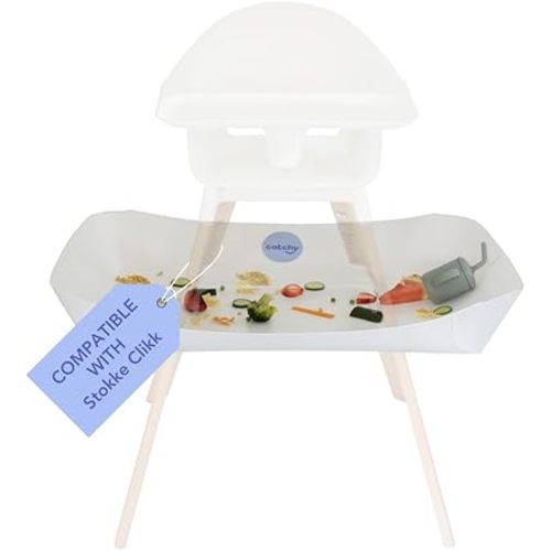 CATCHY - Food Catcher - Compatible with Stokke Clikk High Chair + 11 Other High Chairs - Highchair Sold Separately - Baby & Toddler Food & Mess Catcher - Under High Chair Accessory