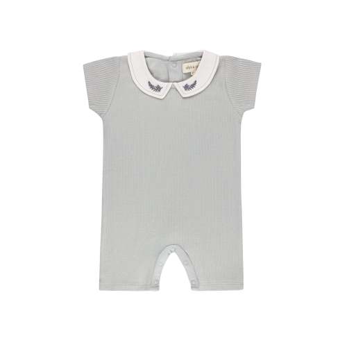 Organic Cotton Embroidered Collar Collection - Romper Boy