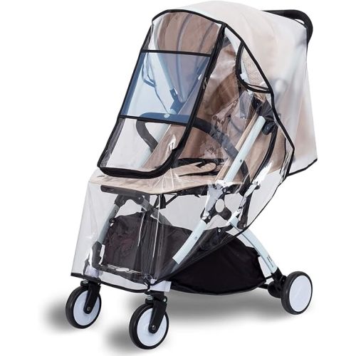 Bemece Stroller Rain Cover Universal Stroller, Travel Weather Shield Windproof and Waterproof Protect from Dust and Snow