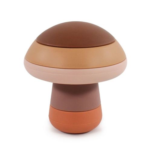 Hudson Baby Silicone Stacking Toy, Mushroom, One Size