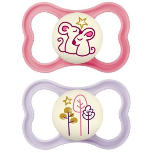 MAM Air Night Pacifier 16 Months+ - Girl - 2pk