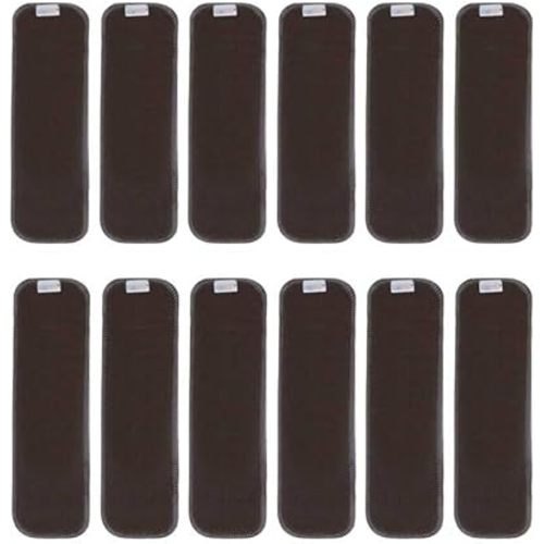 ALVABABY 12PCS Newborn Cloth Diaper Insert,5-Layer Charcoal Liner Reusable 12SZTN