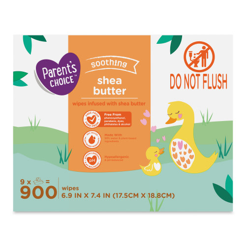 Parent's Choice Shea Butter Baby Wipes, 900 Count (Select for More Options)