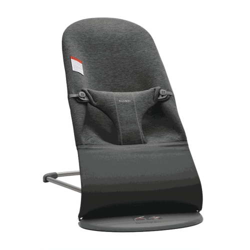 BabyBjorn Bouncer Bliss Baby Bouncer with 3D Jersey, Charcoal Gray