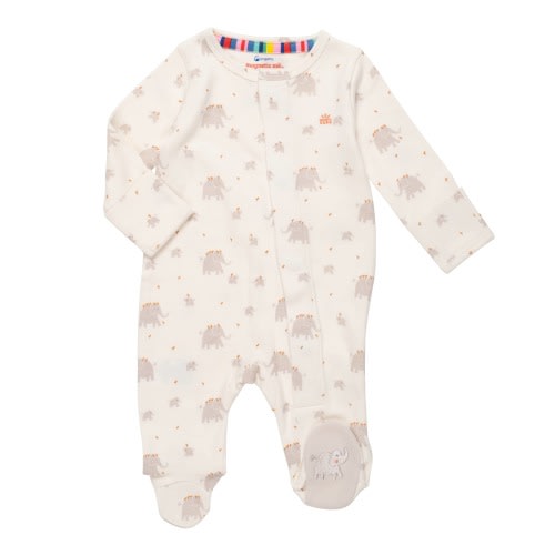 little peanut organic cotton magnetic footie