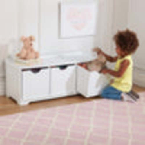 Nantucket Storage Bench - White