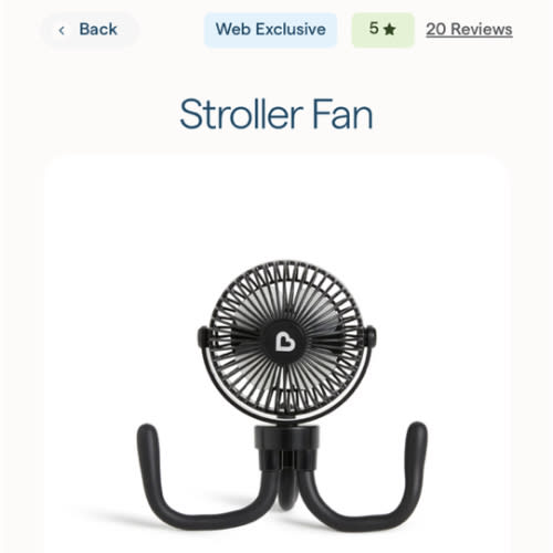 Munchkin Stroller Fan (Black)