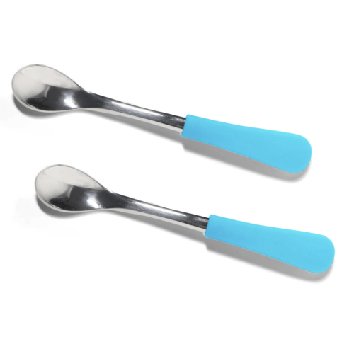 Avanchy | Stainless Steel Infant Spoons - BLW Baby Self Feeding Spoon