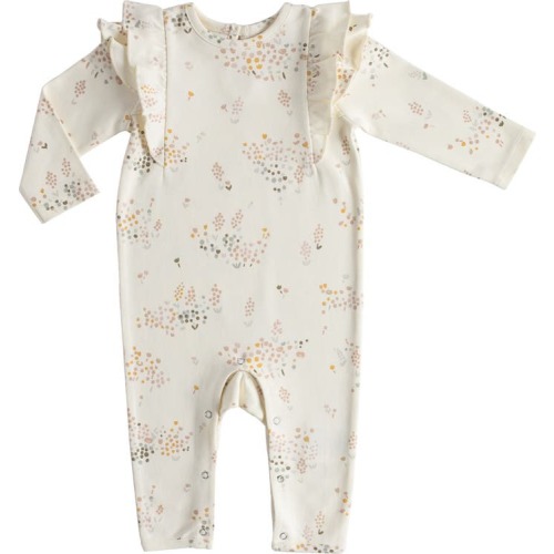 Baby Flower Patch Organic Cotton Romper, 3-6M, Flower Patch