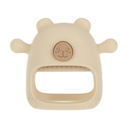 Nuby Silicone Wrist Grip Teething Mitten - Brown Bear
