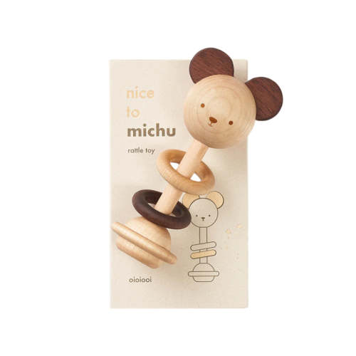 Nice to Michu Baby Rattle by Oioiooi