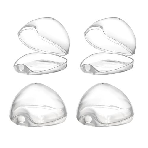 Accmor Pacifier Case, Pacifier Holder Case, Pacifier Container for Travel, BPA Free, Transparent, 4 Pack - 4 Count (Pack of 1)