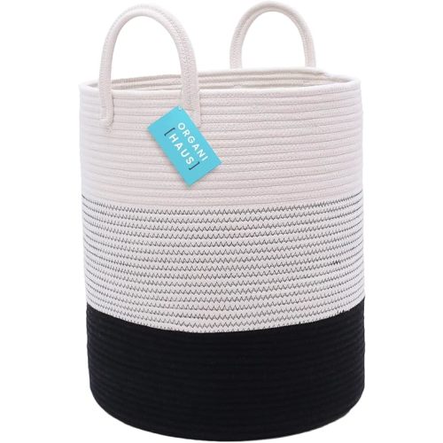 OrganiHaus Black & White Blanket Storage