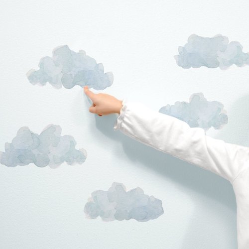 Watercolor Clouds Classic • Small • Peel-and-Stick Wall Decals