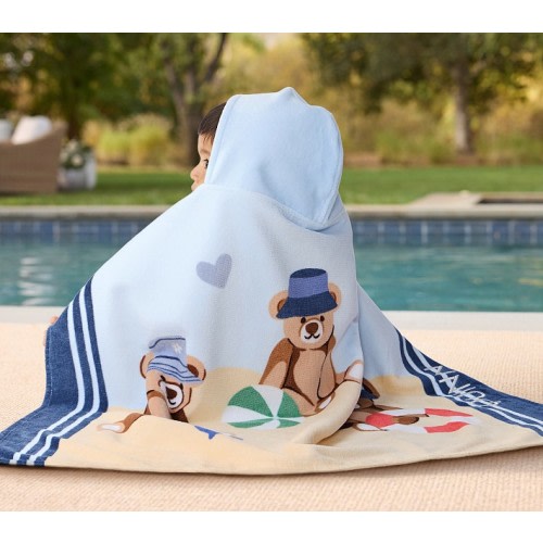 Teddy Bear Baby Beach Hooded Towel UPF 50+