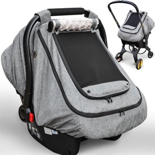 Waterproof Baby Car Seat Cover,Cold Weather Carseat Cover for Babies,Infant Car Seat Cover Canopy for Boy Girls,Windproof Car Seat Canopy for Boys & Girls, Keeps Babies Warm and Cozy