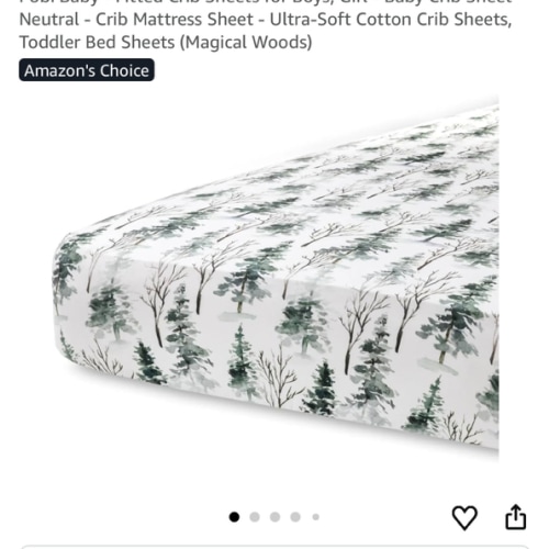 Pobi Baby - Premium Fitted Crib Sheets for Standard Crib Mattress - Ultra-Soft Cotton Blend, Stylish Woodland Pattern, Safe and Snug for Baby (Magical-Woods)