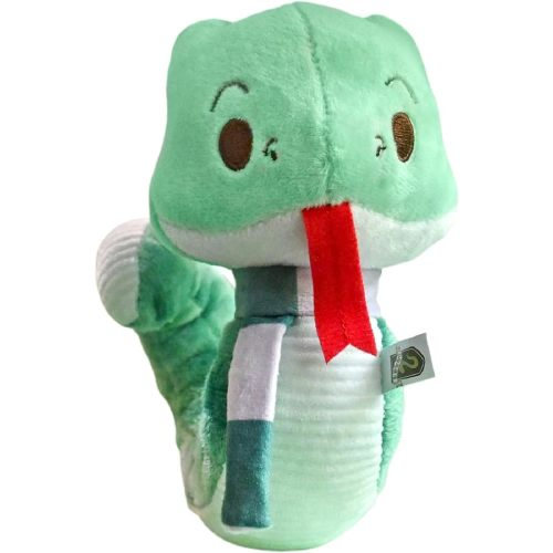 KIDS PREFERRED Harry Potter Slytherin Green Snake Plush Stuffed Animal with Embroidered Details and Green Stripped Scarf Hogwarts House Collectible for Babies, Toddlers, and Kids 6 Inches