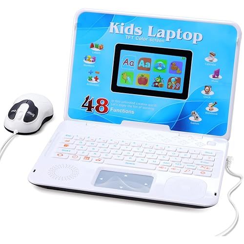 Kids Laptop, Color Screen Educational Laptop with 48 Learning Modes, Laptop for Kids Ages 5+