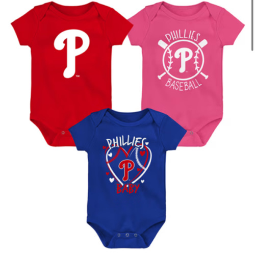Philadelphia Phillies Baby Red Slide Home One Piece Set - 133439135