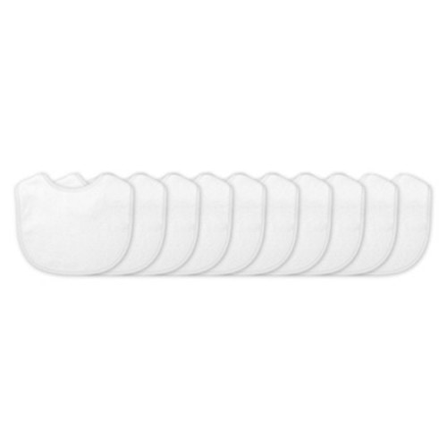green sprouts Stay-Dry Infant Bibs (10pk), Color: White